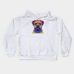 Cute Border Terrier Puppy Dog Artwork Kids Hoodie